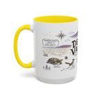 Death Valley National Park Coffee Mug | California Desert Hiking Camping Gift | Accent Color Ceramic 11oz 15oz
