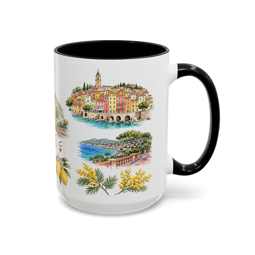 Nice Illustrated Travel Mug | City Souvenir Accent Coffee Mug | 11oz 15oz Ceramic Cup
