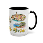 Nice Illustrated Travel Mug | City Souvenir Accent Coffee Mug | 11oz 15oz Ceramic Cup