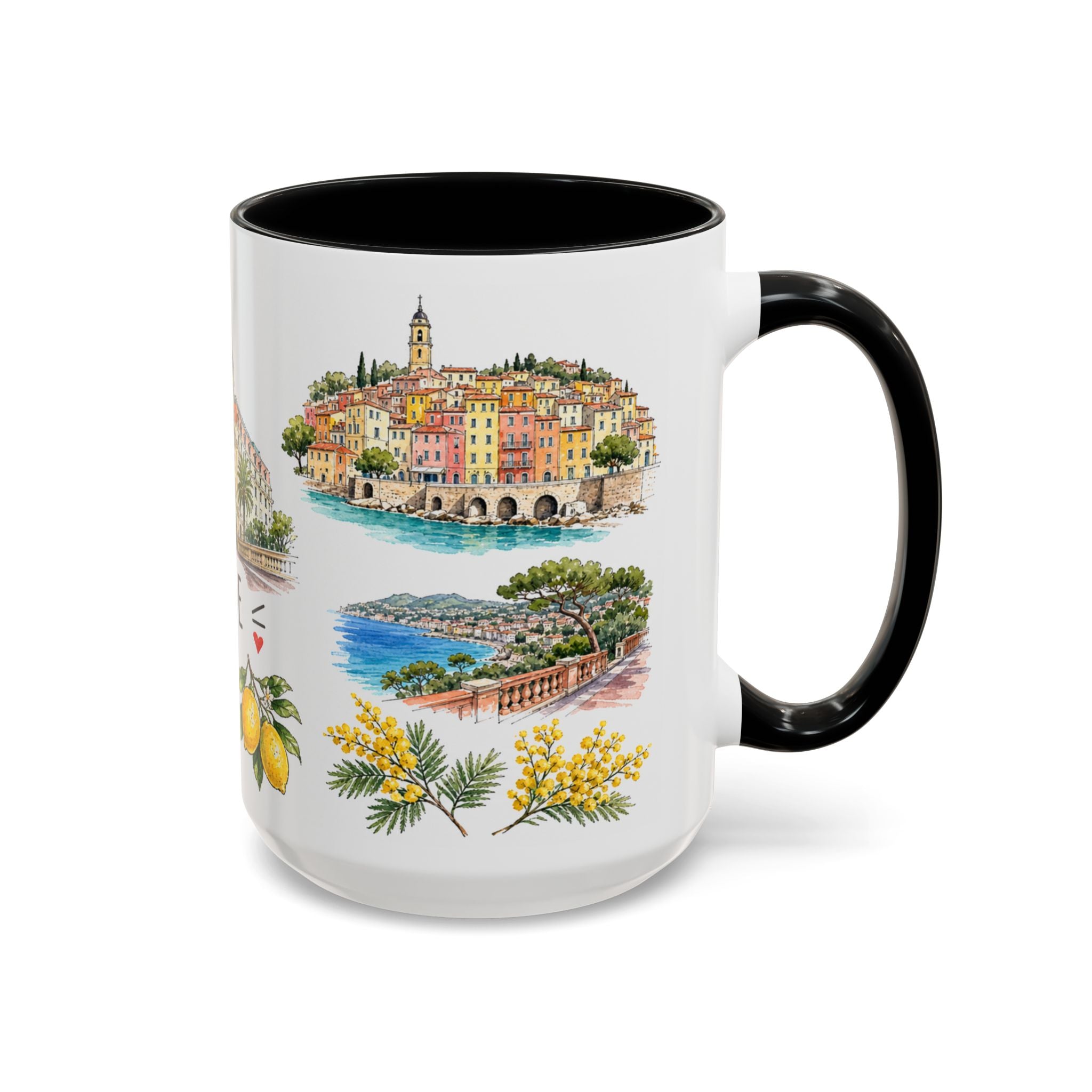 Nice Illustrated Travel Mug | City Souvenir Accent Coffee Mug | 11oz 15oz Ceramic Cup