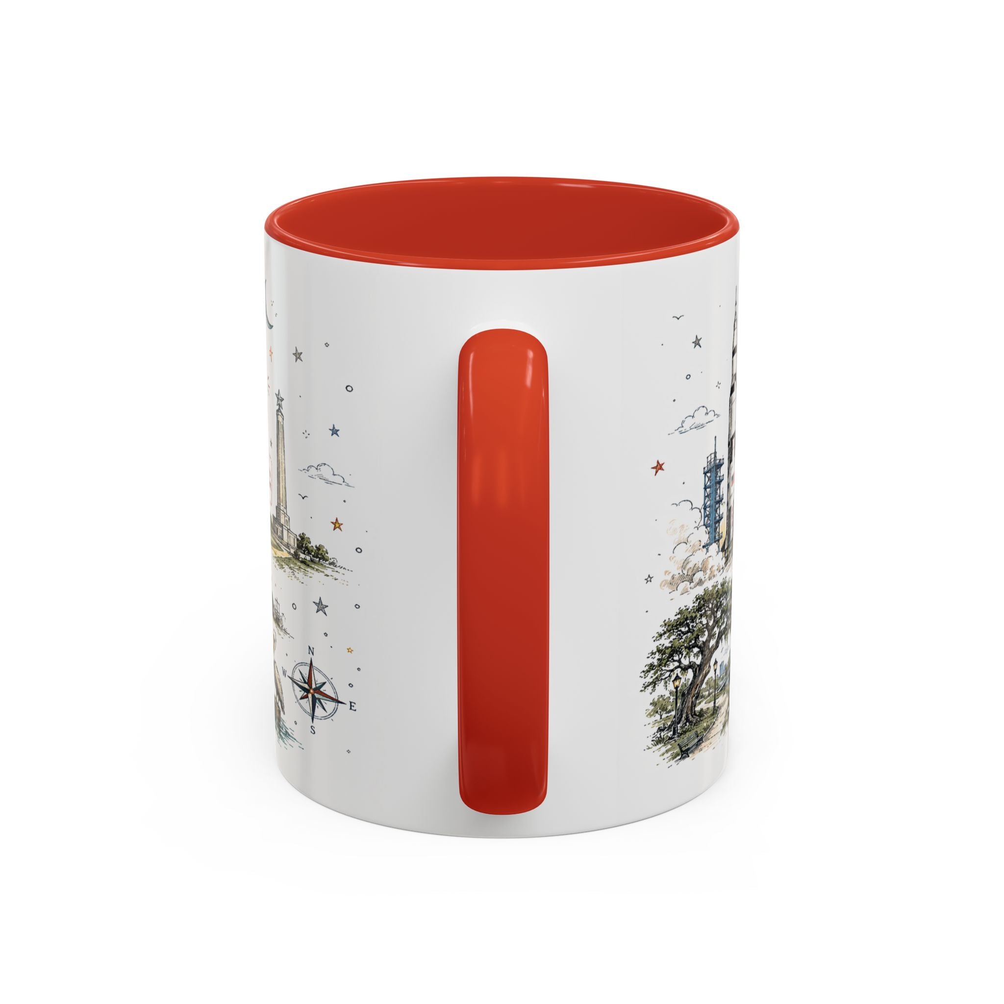 Houston Coffee Mug | Texas Souvenir City Gift | Accent Color Ceramic 11oz 15oz