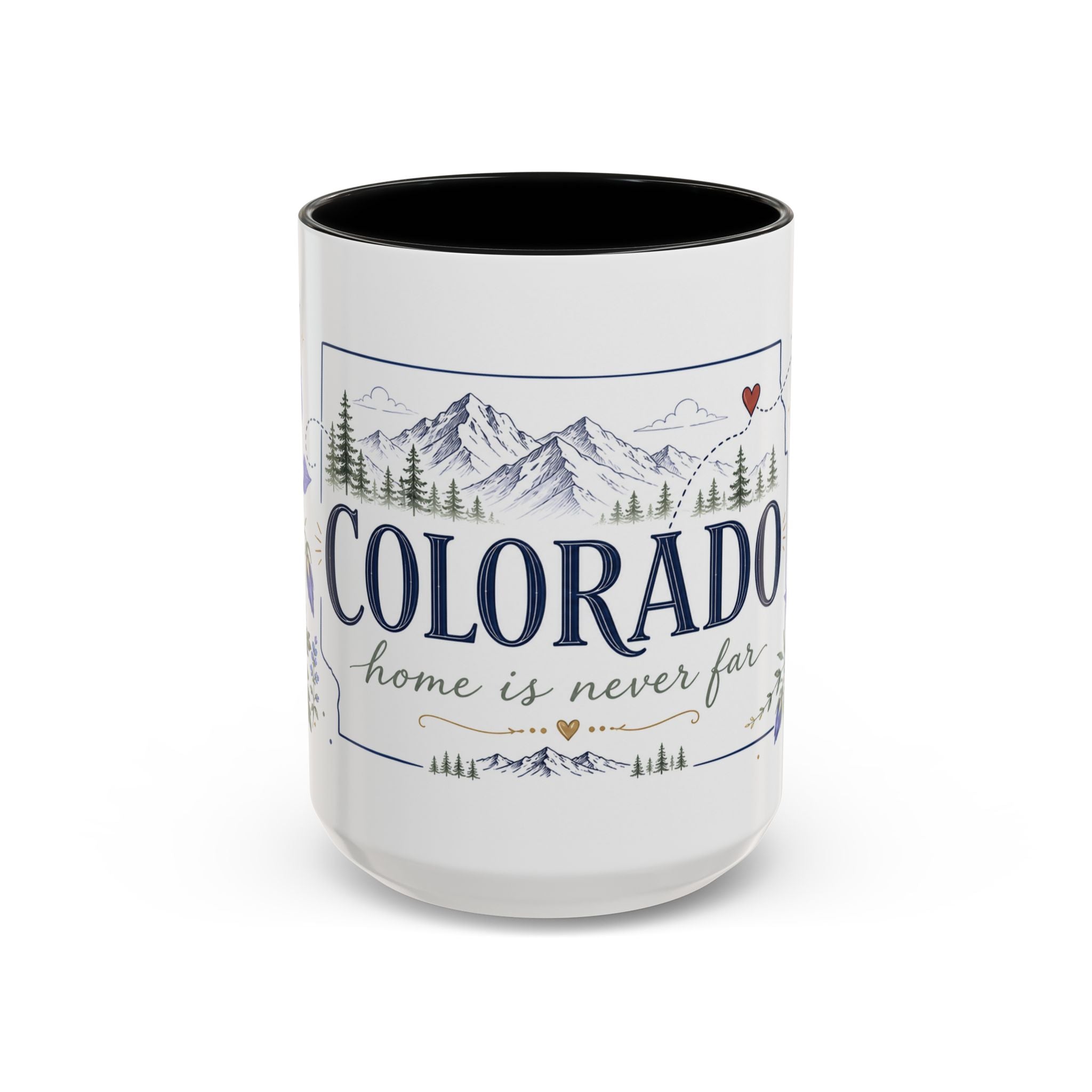 Colorado State Mug | Rocky Mountain Botanical Design | Moving Away Gift