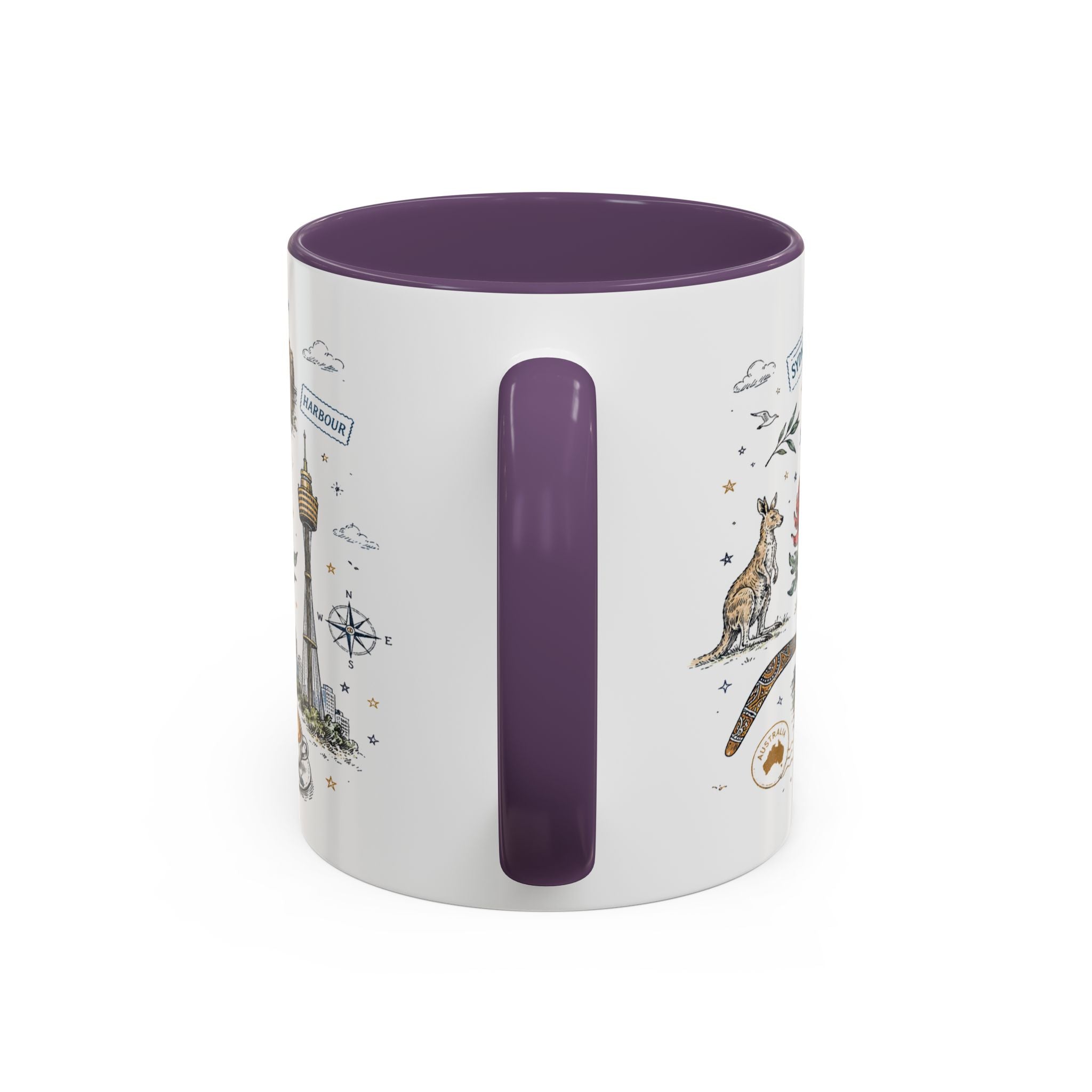 Sydney Coffee Mug | Australia Souvenir Travel Gift | Accent Color Ceramic 11oz 15oz