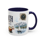 Zurich Coffee Mug | Switzerland Travel Souvenir | Vintage Illustrated City Gift | 11 oz 15 oz Accent Mug