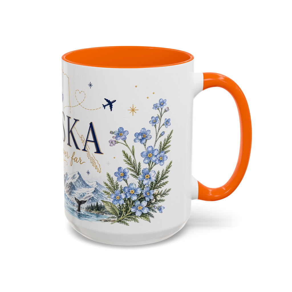 Alaska State Map Mug | Northern Lights, Mountains, Glaciers | Moving Away Gift