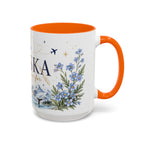 Alaska State Map Mug | Northern Lights, Mountains, Glaciers | Moving Away Gift
