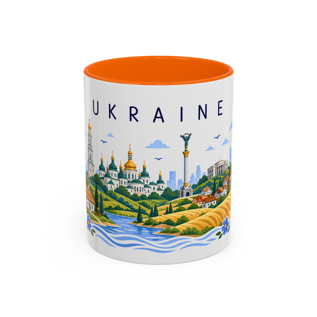 Ukraine Coffee Mug | Travel Souvenir Accent Mug | Place Gift Ceramic Cup 11oz 15oz