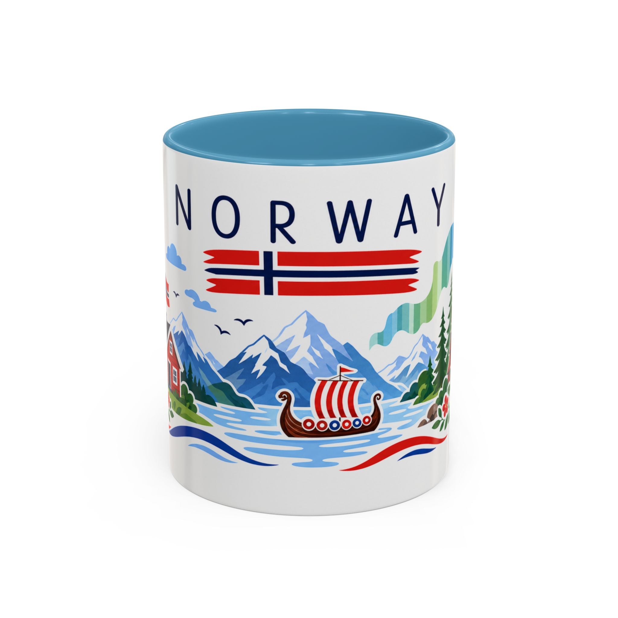 Norway Coffee Mug | Travel Souvenir Accent Mug | Country Gift Ceramic Cup 11oz 15oz