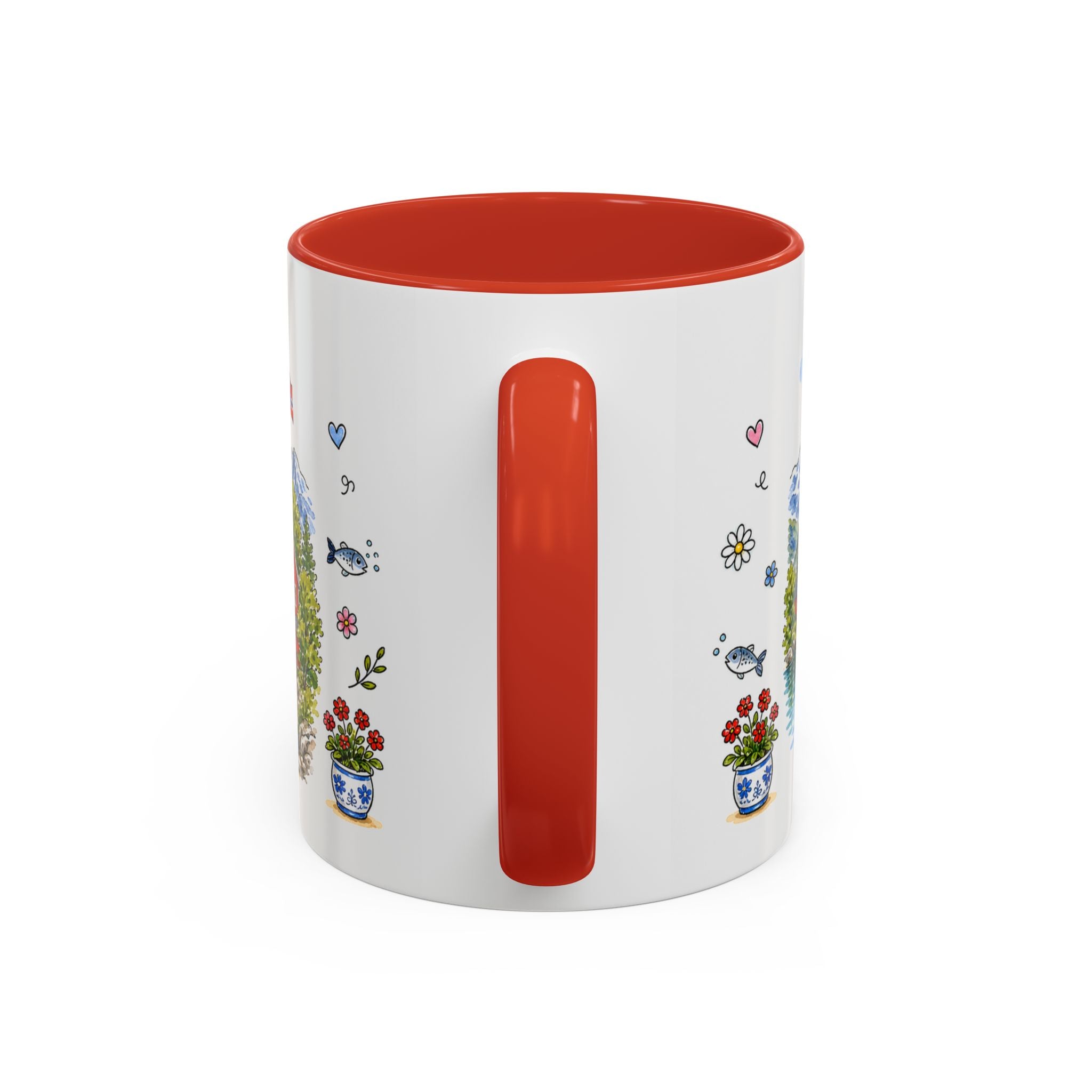 Reine Illustrated Travel Mug | Norway Souvenir Accent Coffee Mug | 11oz 15oz Ceramic Cup