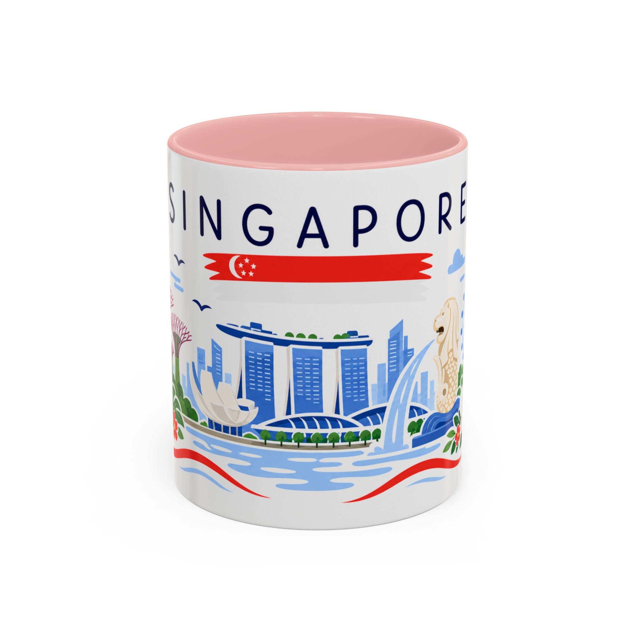 Singapore Coffee Mug | Travel Souvenir Accent Mug | Country Gift Ceramic Cup 11oz 15oz