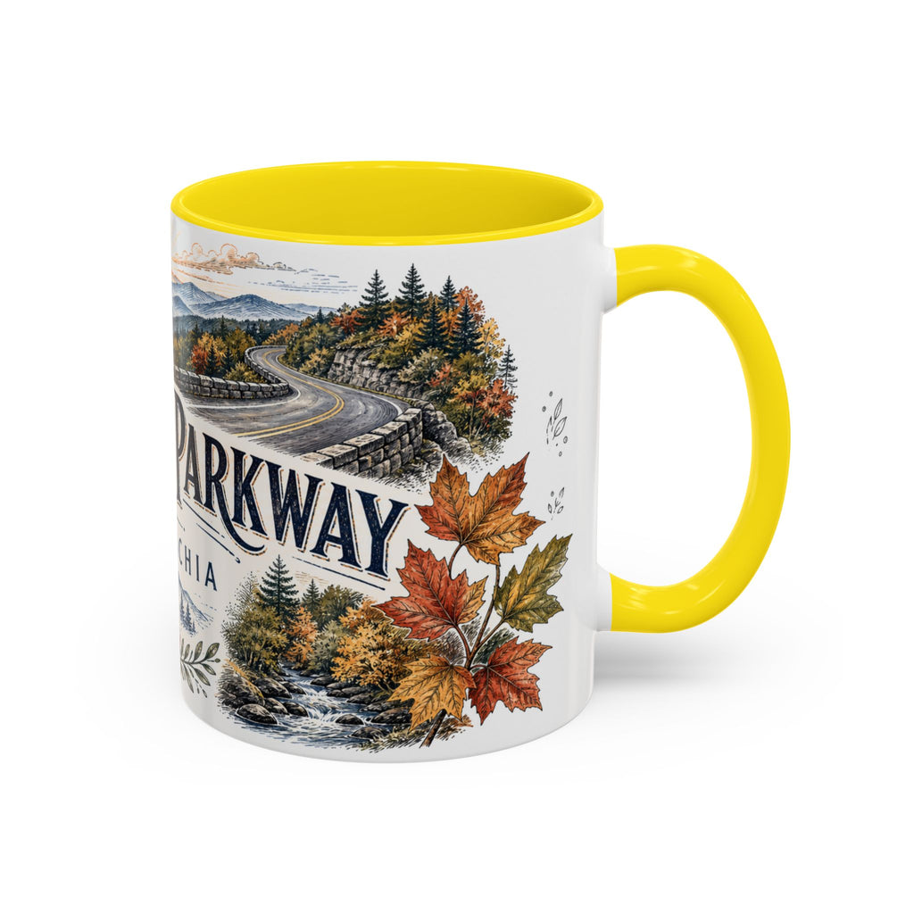 Blue Ridge Parkway Mug, Appalachia Travel Souvenir, Bucket List Gift, Accent Ceramic Coffee Mug 11oz 15oz