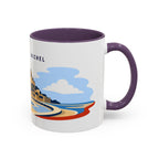 Mont Saint Michel Coffee Mug | Travel Destination Souvenir Gift | Accent Color Ceramic 11oz 15oz
