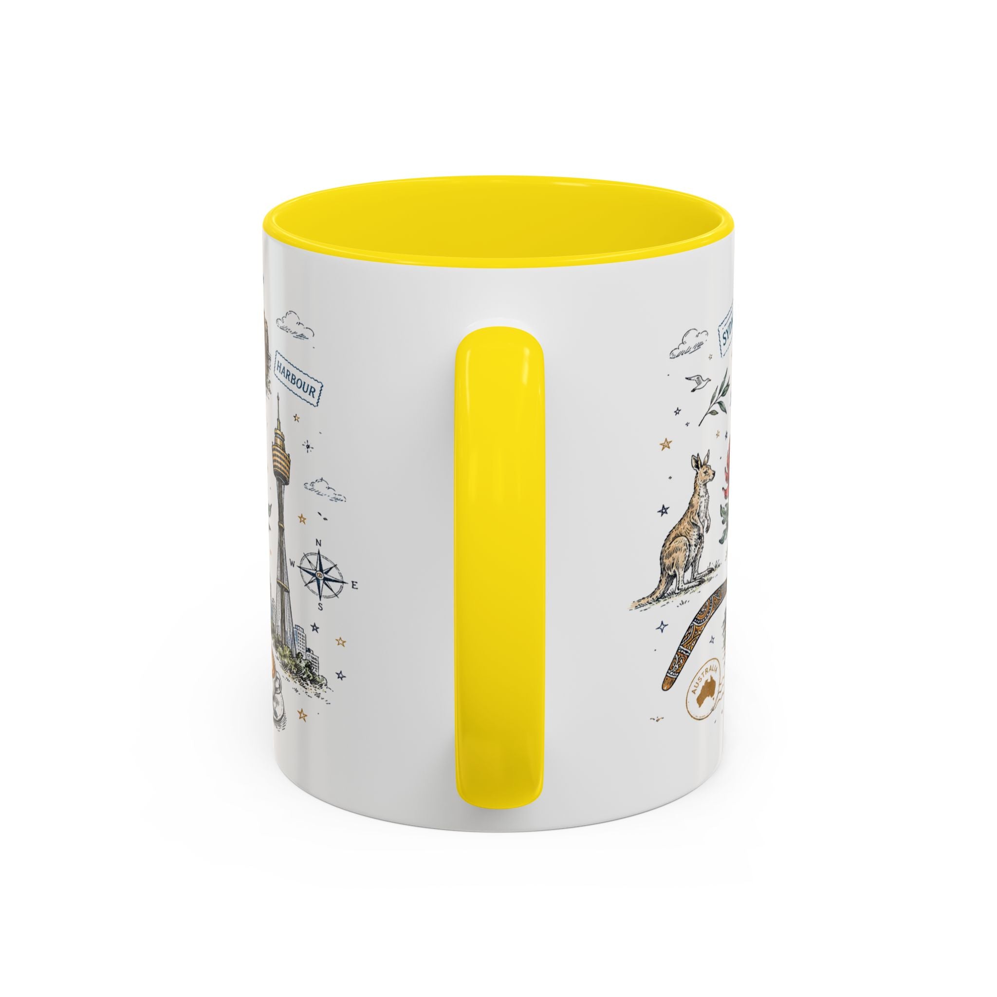 Sydney Coffee Mug | Australia Souvenir Travel Gift | Accent Color Ceramic 11oz 15oz