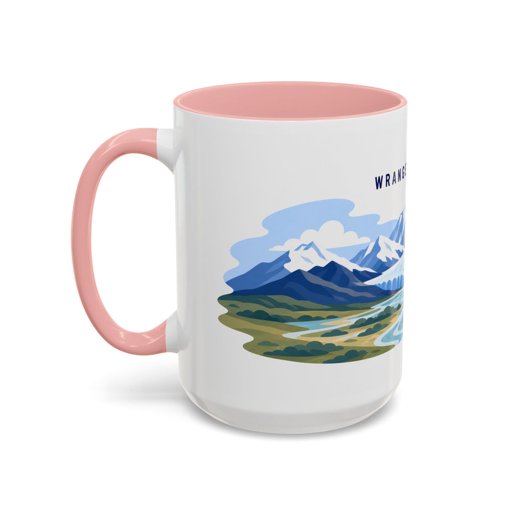 Wrangell-St. Elias National Park Coffee Mug | Solid Color Block Park Souvenir | 11oz 15oz Accent Mug