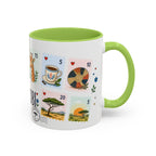 Nairobi Coffee Mug | Postage Stamp Collage Mug | Travel Souvenir Accent Cup 11oz 15oz