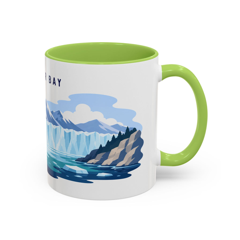 Glacier Bay National Park Coffee Mug | Solid Color Block Park Souvenir | 11oz 15oz Accent Mug