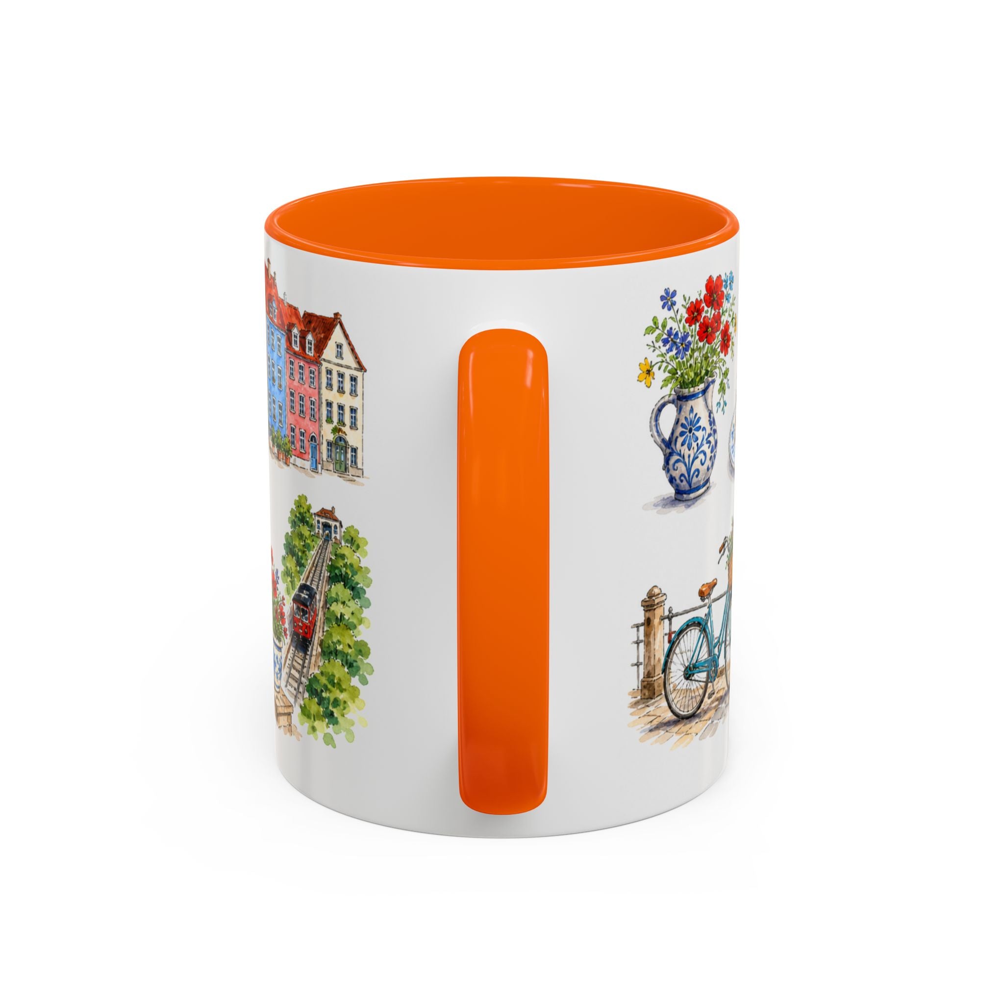 Heidelberg Illustrated Travel Mug | City Souvenir Accent Coffee Mug | 11oz 15oz Ceramic Cup