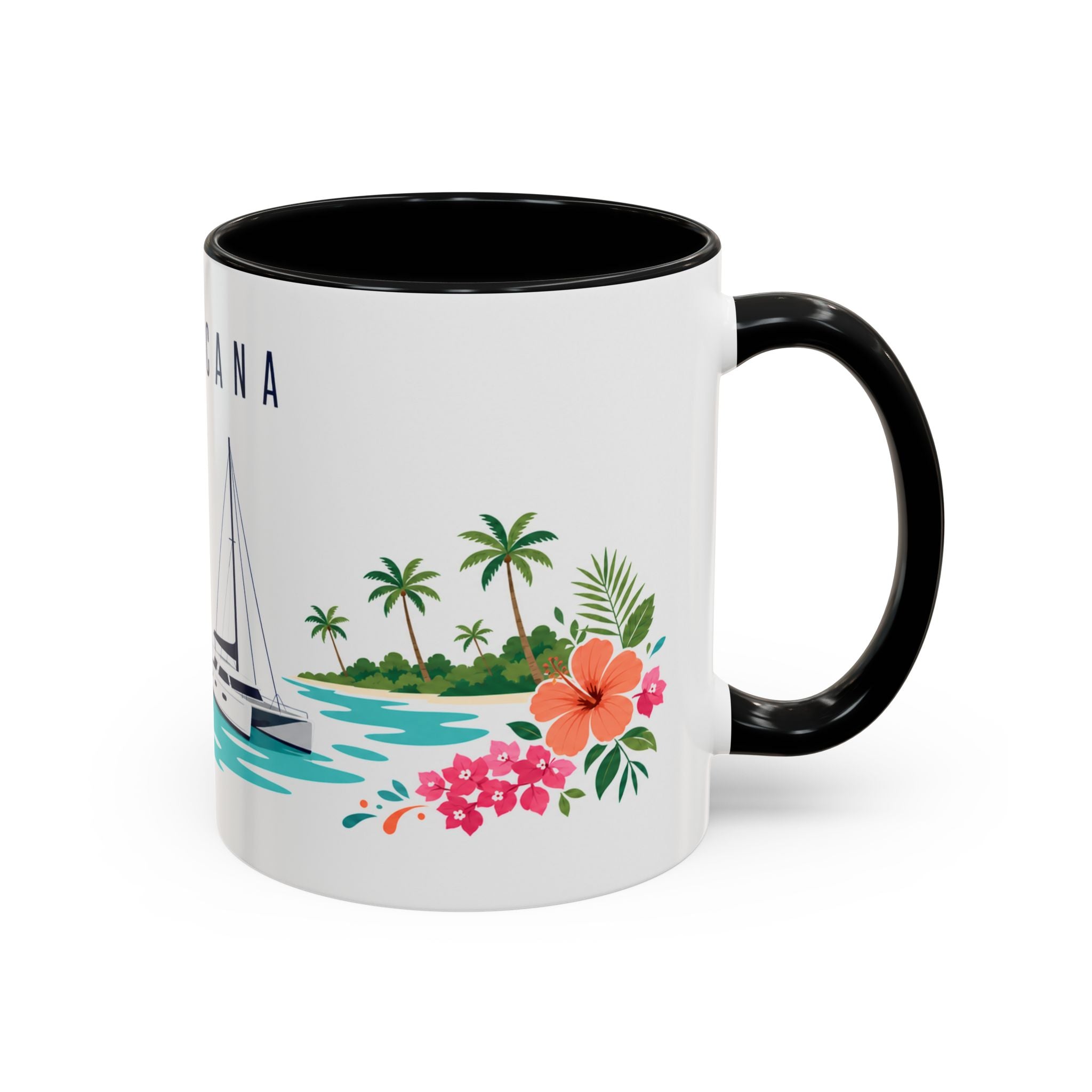 Punta Cana Coffee Mug | Dominican Republic Travel Souvenir | Porcelain Decal City Gift | 11oz 15oz Accent Mug