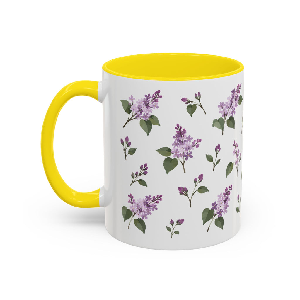 New Hampshire Purple Lilac Mug, State Flower Floral Coffee Cup, 11oz Botanical Gift