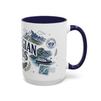 Norwegian Fjords Coffee Mug | Travel Destination Souvenir Gift | Accent Color Ceramic 11oz 15oz