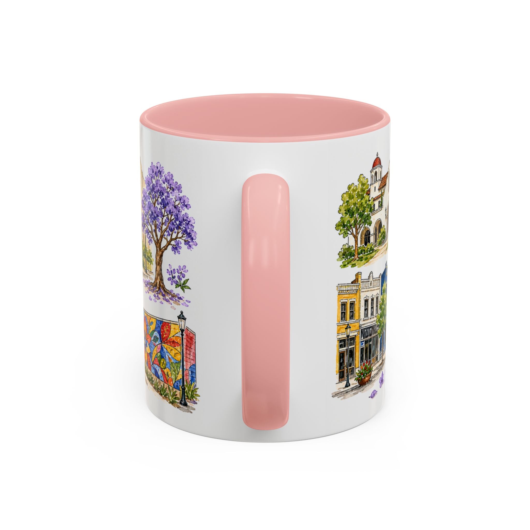 Santa Ana Illustrated Travel Mug | City Souvenir Accent Coffee Mug | 11oz 15oz Ceramic Cup