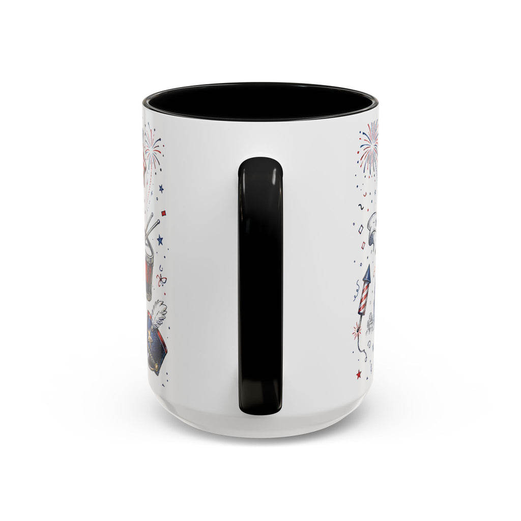 Stars and Stripes Forever Coffee Mug | Patriotic 4th of July Gift | Accent Color Ceramic 11oz 15oz