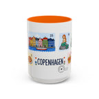 Copenhagen Coffee Mug | Postage Stamp Collage Mug | Travel Souvenir Accent Cup 11oz 15oz
