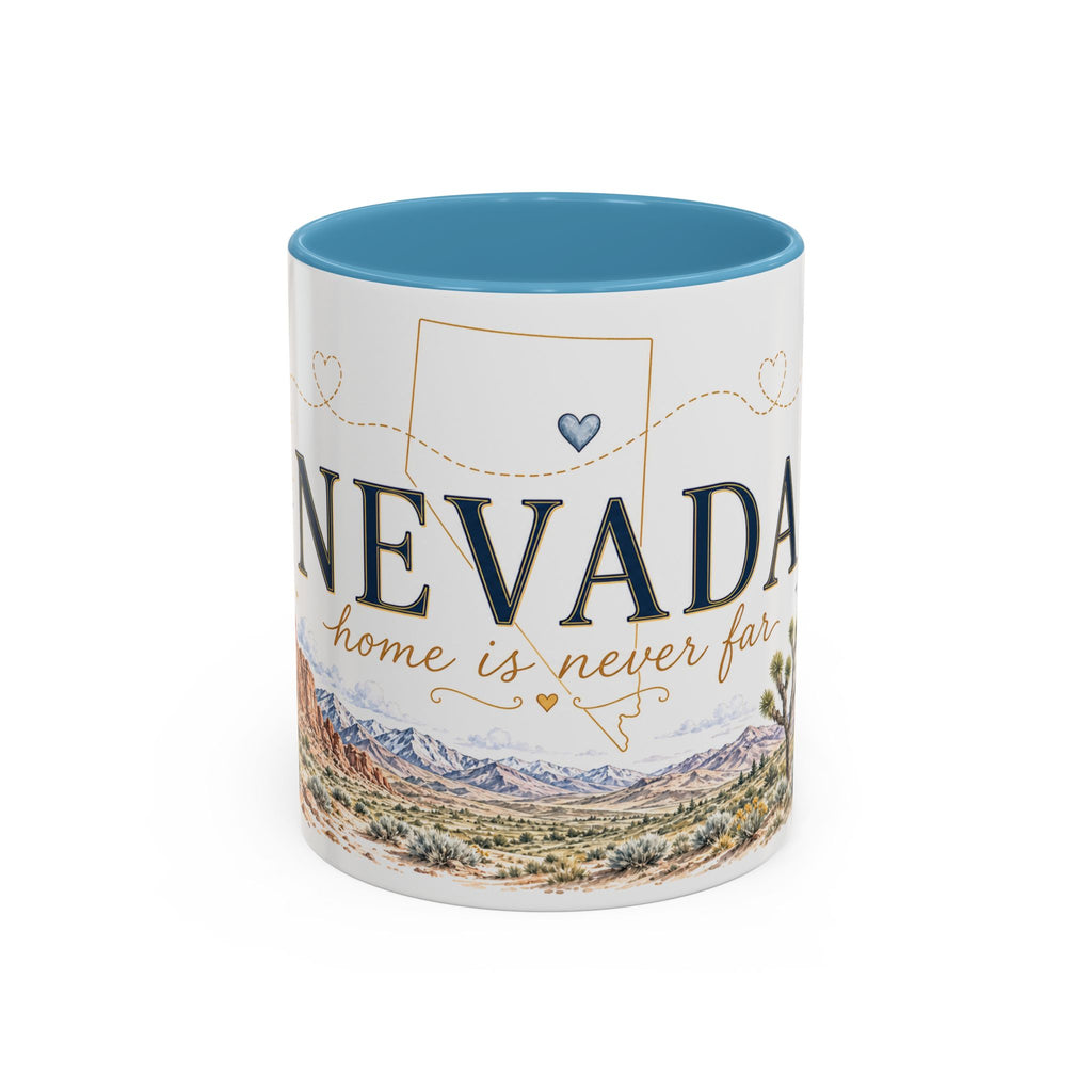 Nevada Home State Mug | Moving Away, Long Distance Friendship Gift | 11oz 15oz Accent Mug