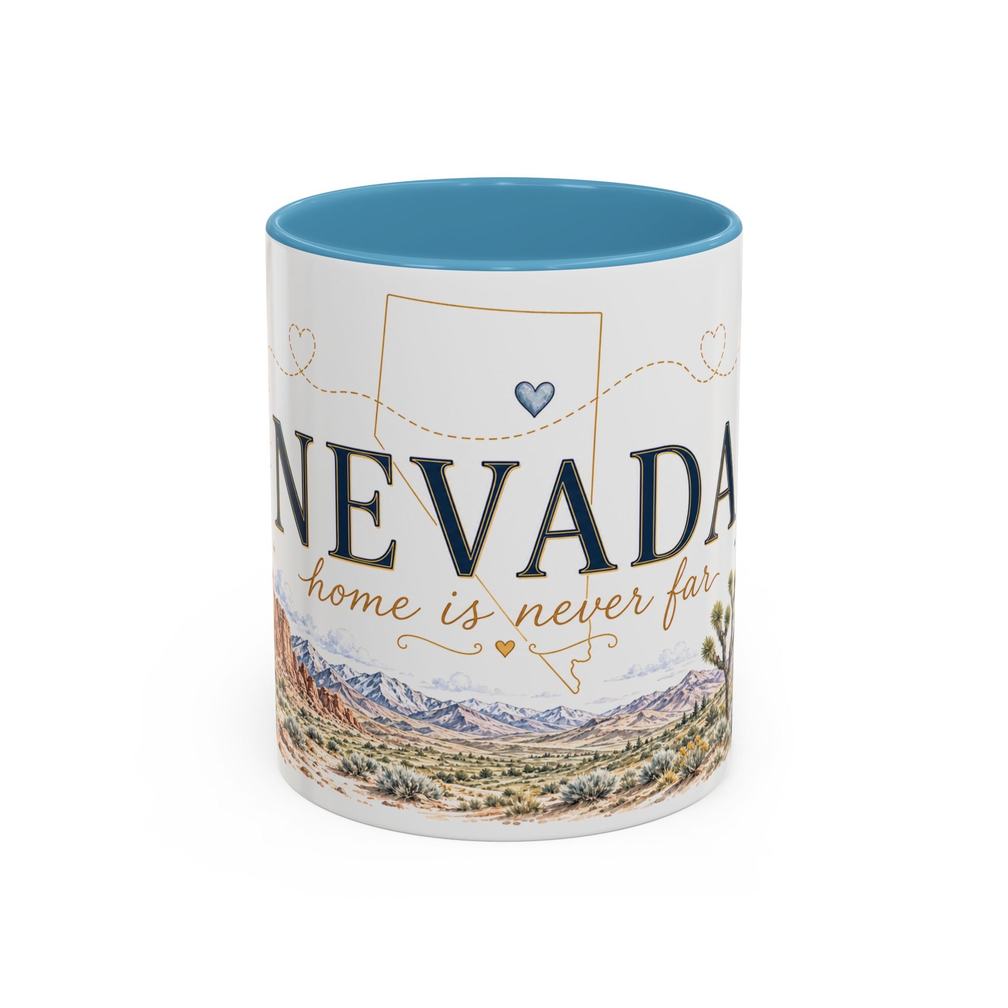 Nevada Home State Mug | Moving Away, Long Distance Friendship Gift | 11oz 15oz Accent Mug