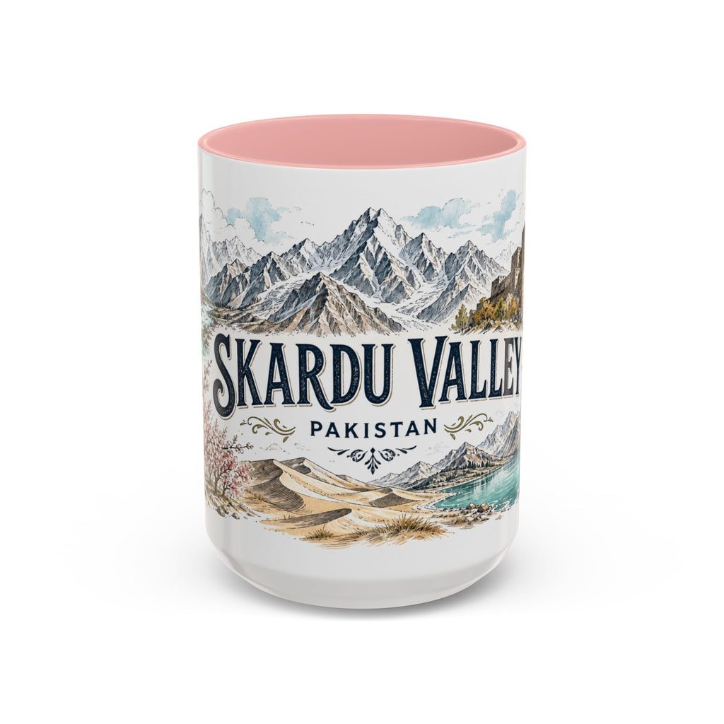 Skardu Valley Mug, Pakistan Travel Souvenir, Bucket List Gift, Accent Ceramic Coffee Mug 11oz 15oz