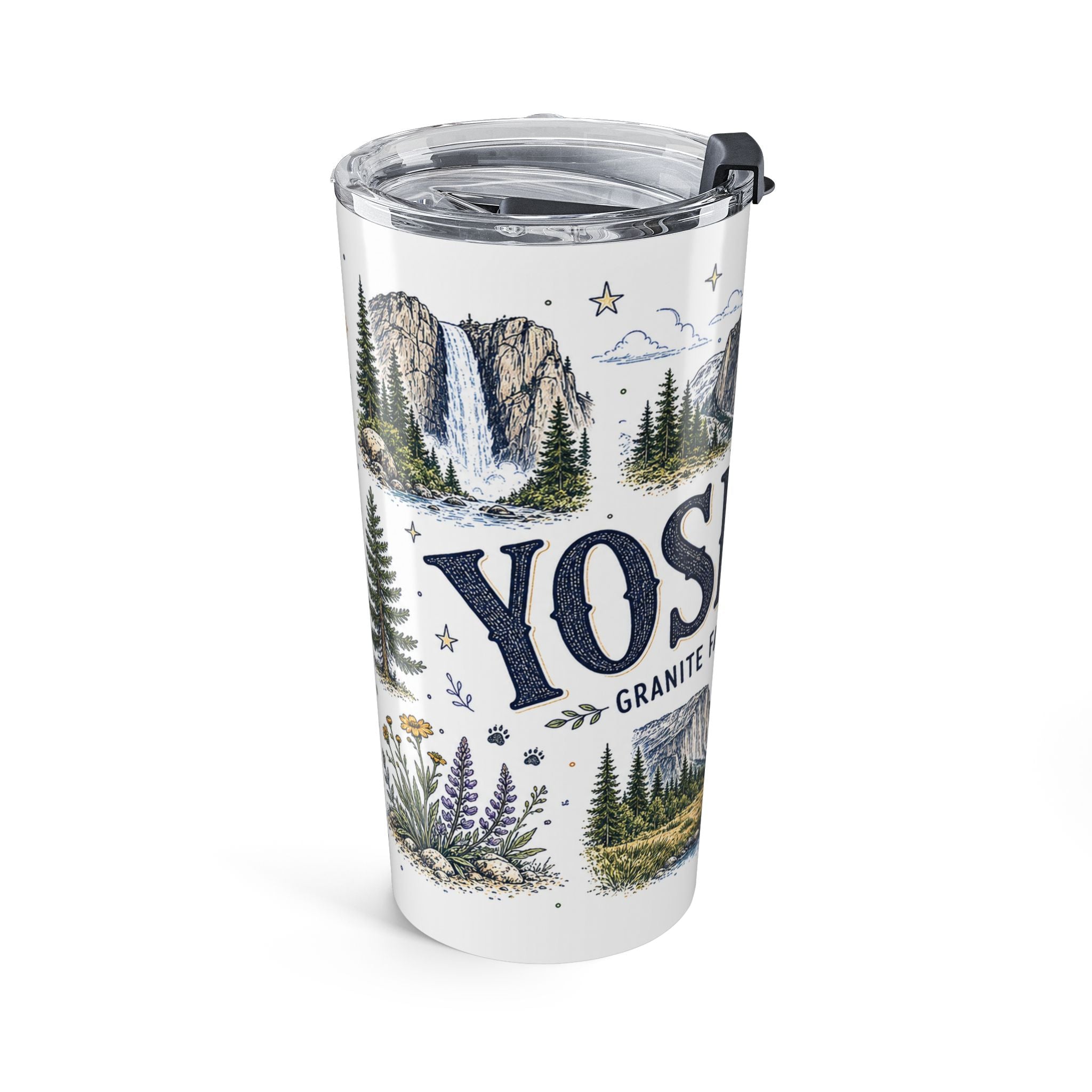 Yosemite National Park 20oz Tumbler | Hiking Camping Nature Gift | Insulated Stainless Steel Travel Cup