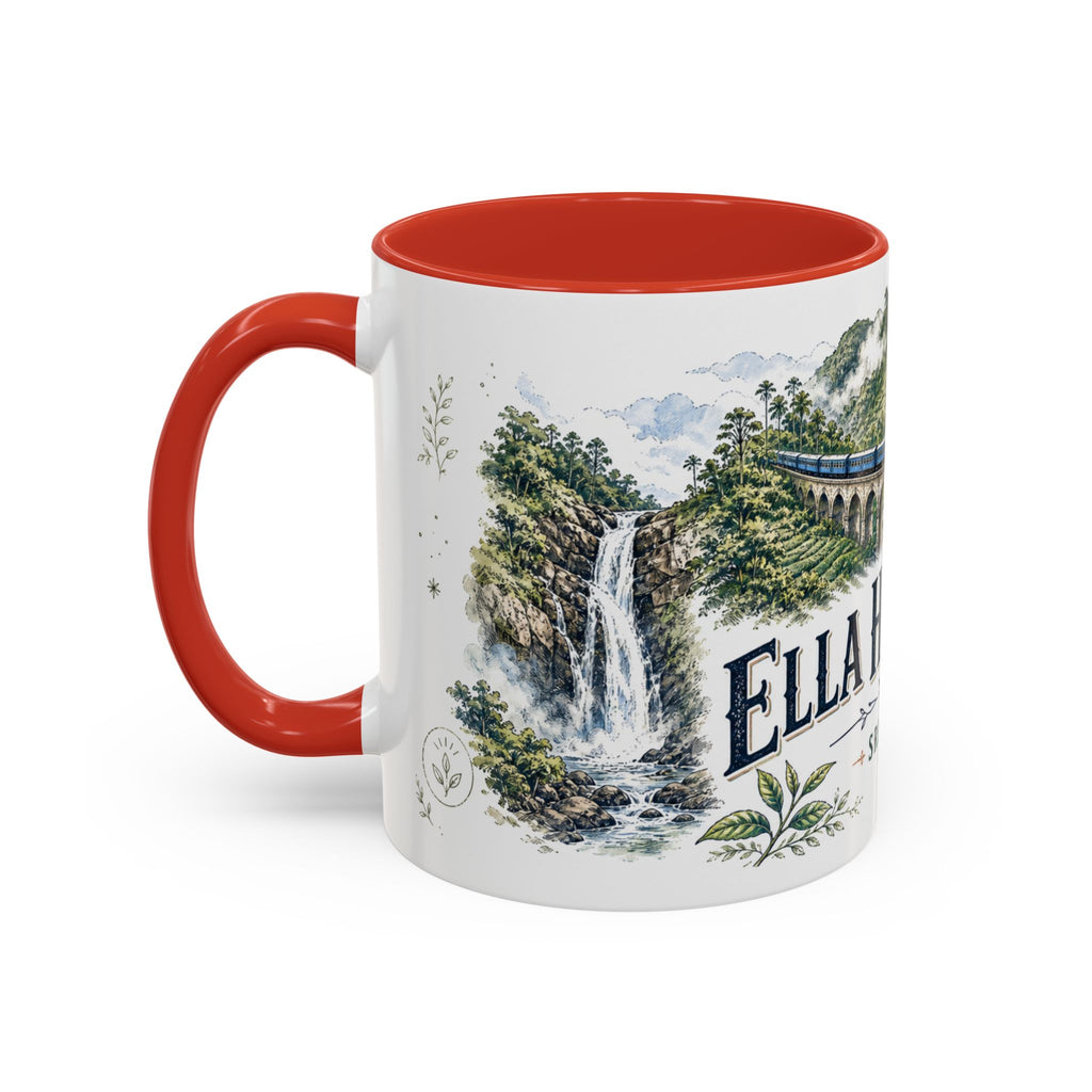 Ella Highlands Mug, Sri Lanka Travel Souvenir, Bucket List Gift, Accent Ceramic Coffee Mug 11oz 15oz