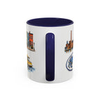 Baltimore Illustrated Travel Mug | City Souvenir Accent Coffee Mug | 11oz 15oz Ceramic Cup