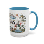 Las Vegas Coffee Mug | United States Travel Souvenir | Vintage Illustrated City Gift | 11 oz 15 oz Accent Mug