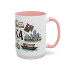 Dhaka Coffee Mug | Bangladesh Souvenir Travel Gift | Accent Color Ceramic 11oz 15oz