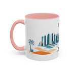 Doha Coffee Mug | Qatar Travel Souvenir | Porcelain Decal City Gift | 11oz 15oz Accent Mug