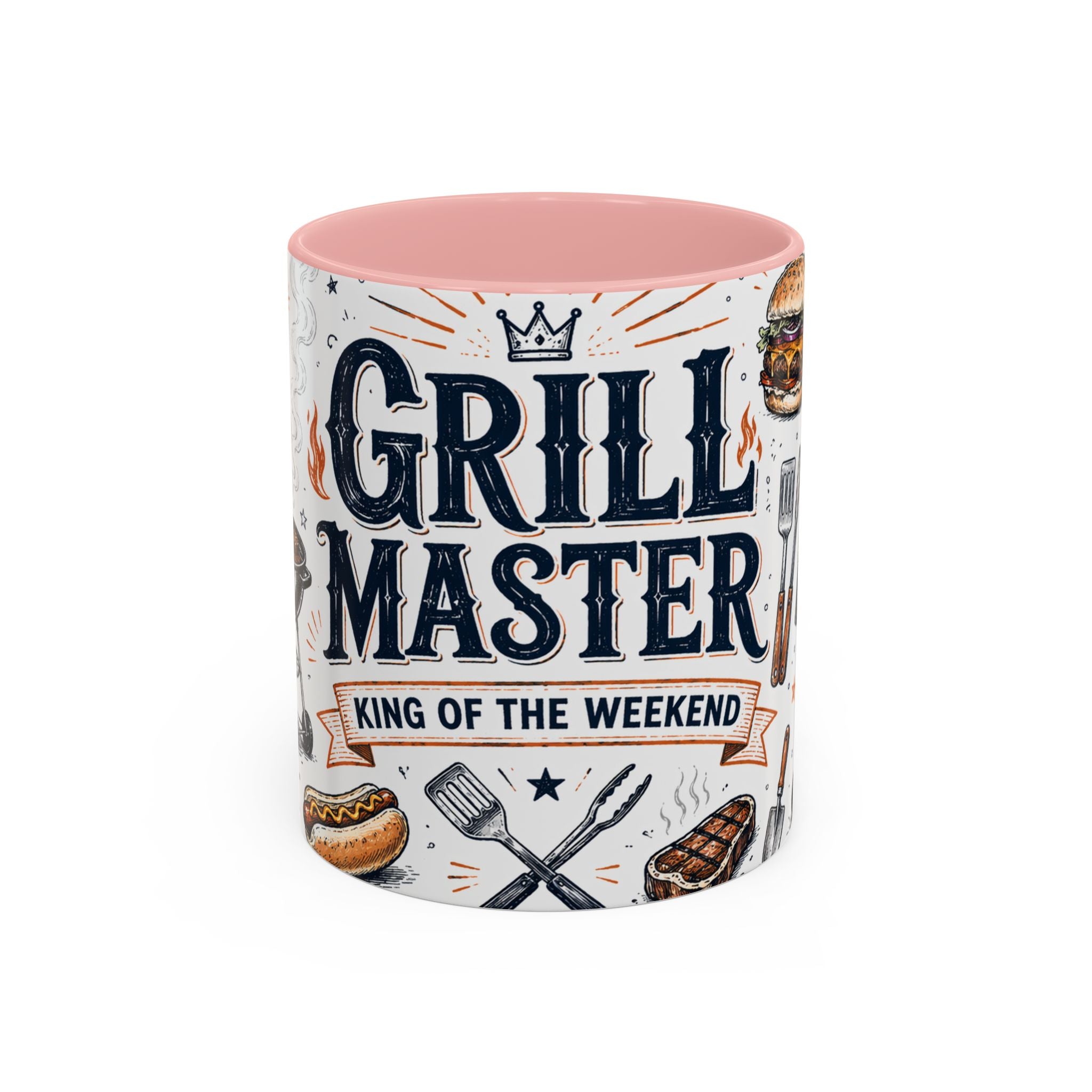 Grill Master Coffee Mug | Father's Day Gift for Dad | Accent Color Ceramic 11oz 15oz