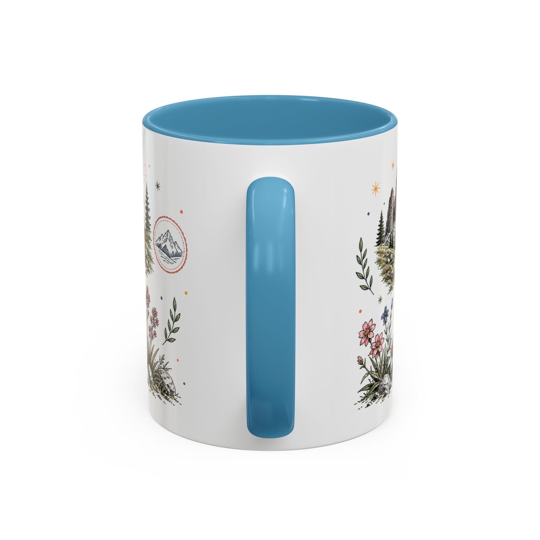 Dolomites Coffee Mug | Travel Destination Souvenir Gift | Accent Color Ceramic 11oz 15oz