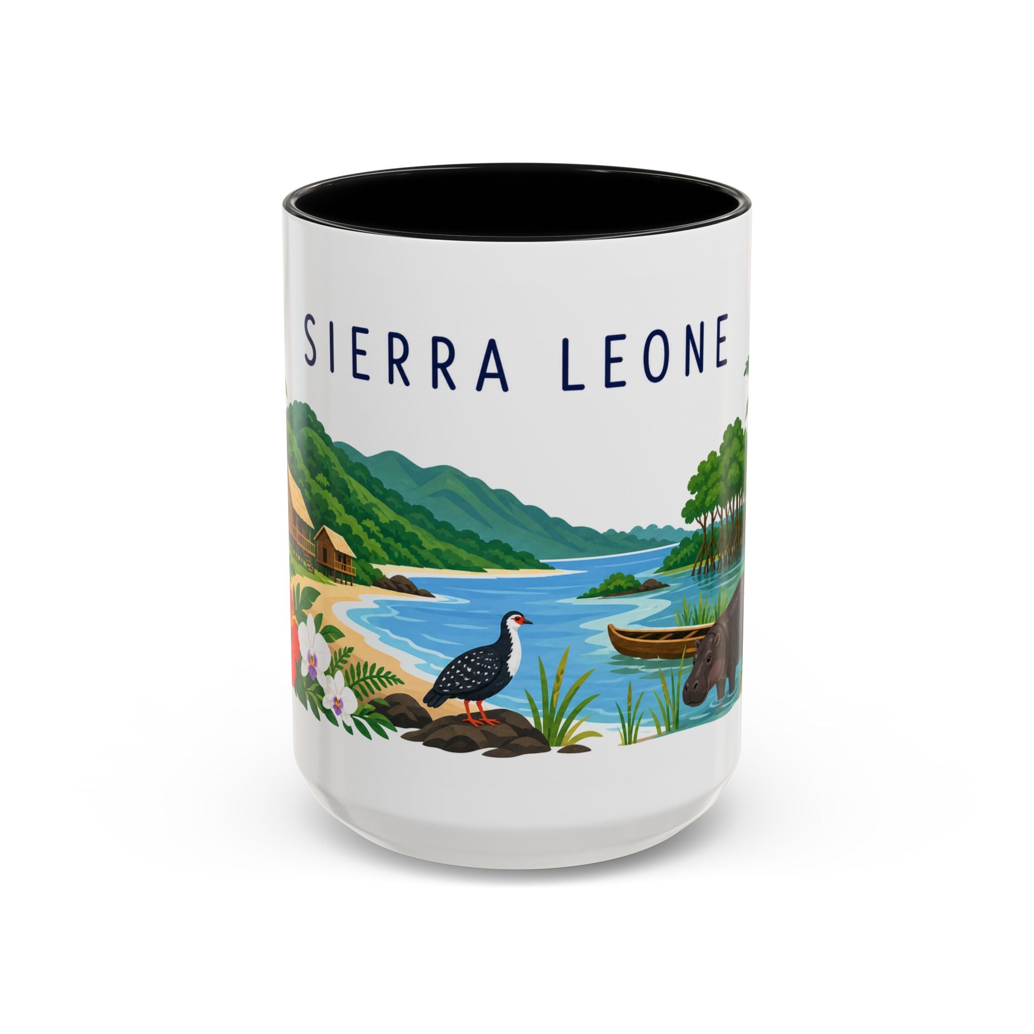 Sierra Leone Coffee Mug | Travel Souvenir Accent Mug | Country Gift Ceramic Cup 11oz 15oz