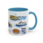 Stockholm Illustrated Travel Mug | City Souvenir Accent Coffee Mug | 11oz 15oz Ceramic Cup
