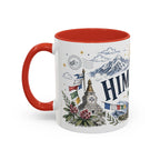 Himalaya Coffee Mug | Travel Destination Souvenir Gift | Accent Color Ceramic 11oz 15oz