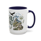 Machu Picchu Coffee Mug | Travel Destination Souvenir Gift | Accent Color Ceramic 11oz 15oz
