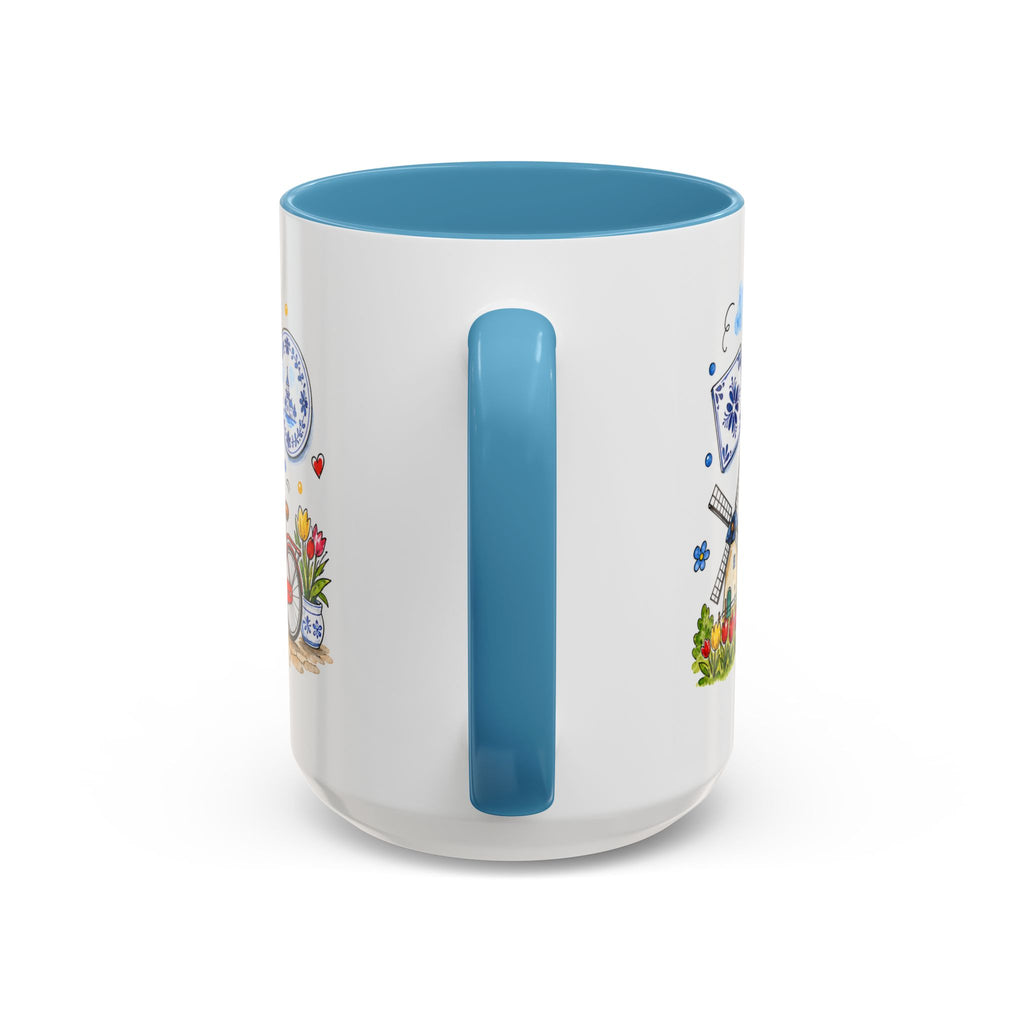 Amsterdam Travel Mug | European City Souvenir Accent Coffee Mug | 11oz 15oz Ceramic Cup
