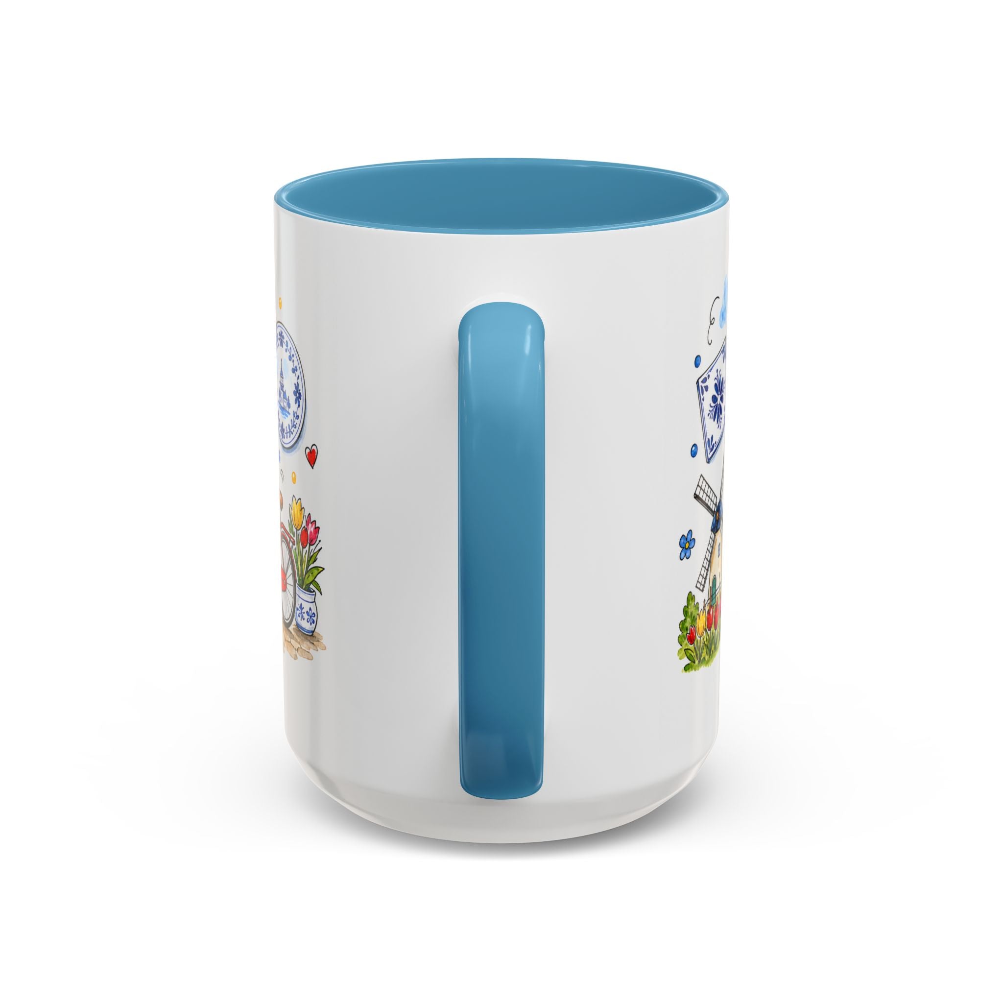 Amsterdam Travel Mug | European City Souvenir Accent Coffee Mug | 11oz 15oz Ceramic Cup