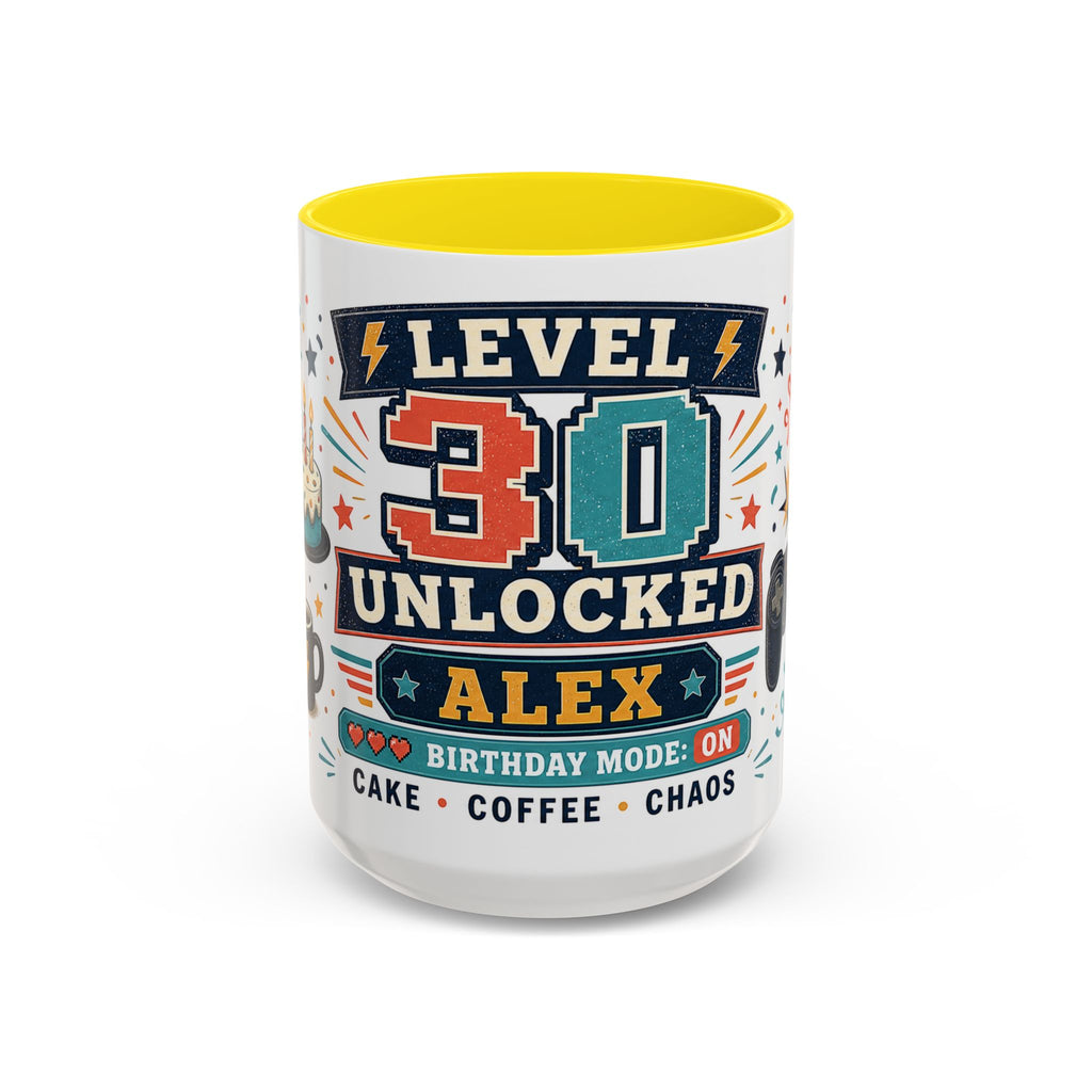 Custom Gamer Birthday Mug | Level Unlocked Name Age Coffee Cup