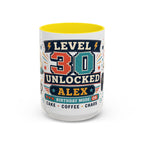 Custom Gamer Birthday Mug | Level Unlocked Name Age Coffee Cup