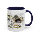 Wind Cave National Park Coffee Mug | South Dakota Cave Bison Prairie Gift | Accent Color Ceramic 11oz 15oz
