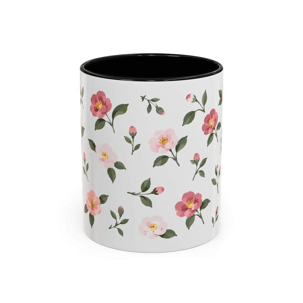 Alabama Camellia Mug, State Flower Floral Coffee Cup, 11oz Botanical Gift