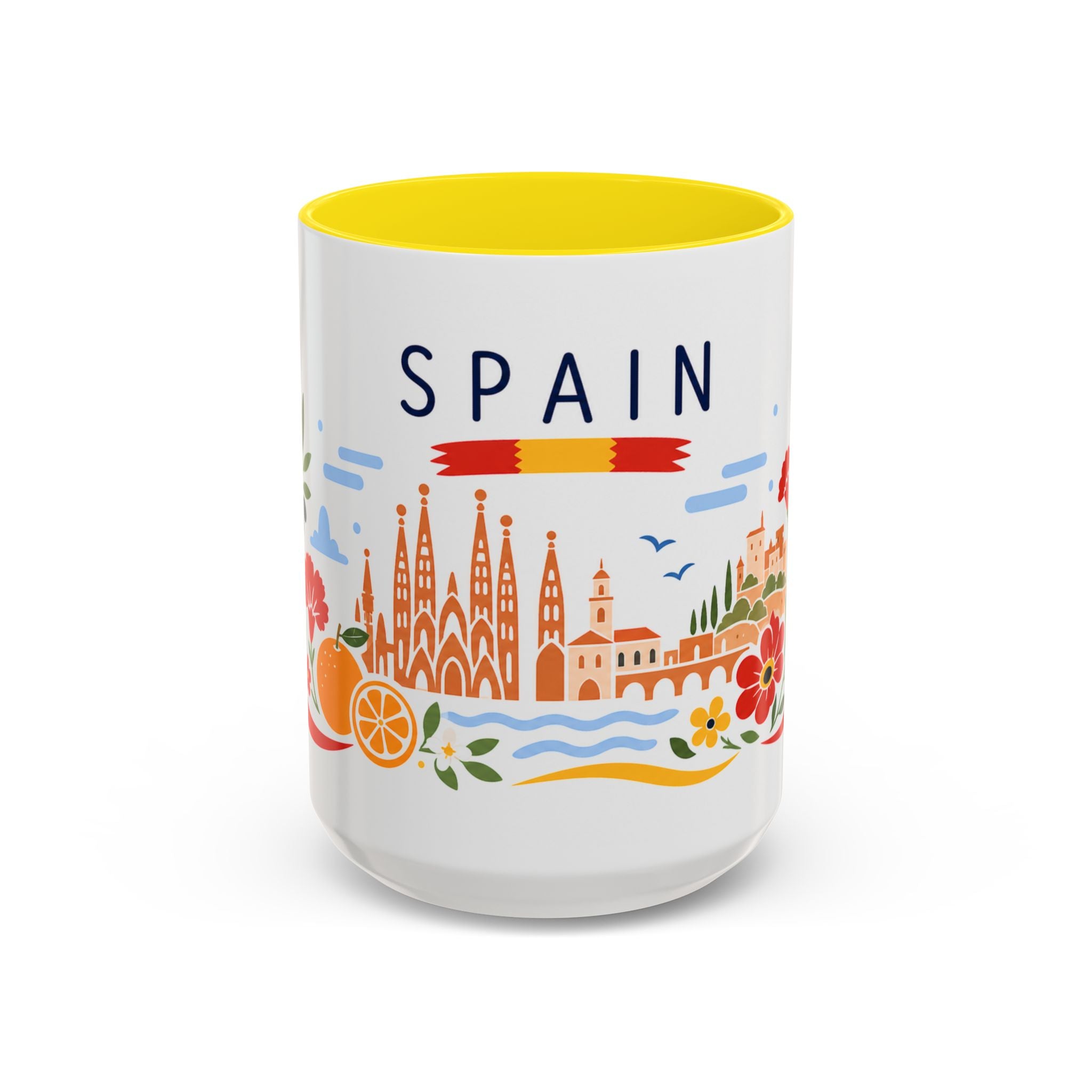 Spain Coffee Mug | Travel Souvenir Accent Mug | Country Gift Ceramic Cup 11oz 15oz