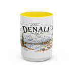 Denali National Park Coffee Mug | Alaska National Park Hiking Gift | Accent Color Ceramic 11oz 15oz